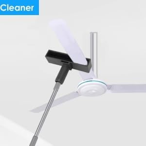 Pssopp Ceiling Fan Blade Cleaner, Duster Ceiling Fan Attachment Washable Brush Fan Tool for Furniture Brush (Black)