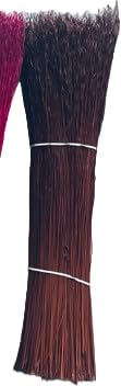 1 Pound Bundle Natural or Dyed/Colored Broomcorn Hurl for Broom Making and Crafting (Brown, 20 Inch)