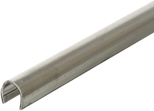 KC Sliding Door Repair Track Cover- Repair Sliding Glass Door Aluminum Tracks 1/4” x 8’, Stainless Steel (96" Length)