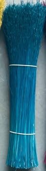 Dyed Broomcorn 20" Hurl for Broom Making and Crafting (Blue)