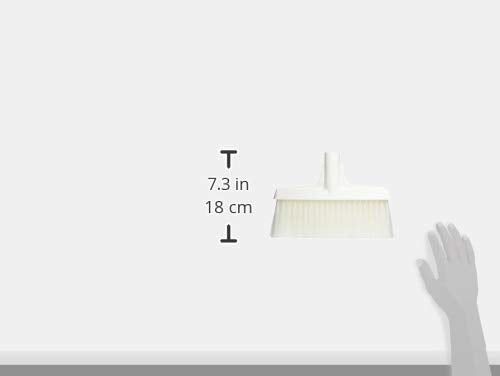 Vikan 31045 Broom,Lobby,Soft/Stiff,10.25",PP/PET,White