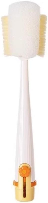 5 in 1 Bottle Cleaning Brush Set, Multifunctional Cup Cleaner for Baby Bottles, Drinking Cups & Straws, Modular & Detachable Design with Long Handle, Easy Rinsing (White)