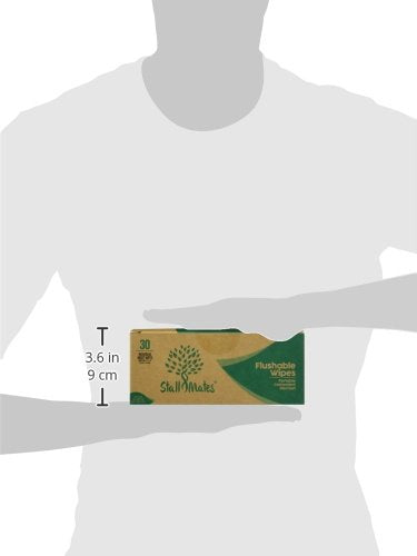 Stall Mates Wipes - Flushable Wipes, Individually Wrapped, Travel Friendly, Unscented with Vitamin-E & Aloe, (30 on-the-go singles)