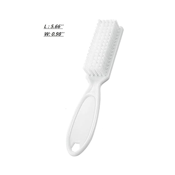 6Pcs Handle Grip Nail Brush, Hand Fingernail Cleaner Brush Manicure Tools Scrub Cleaning Brushes for Toes and Nails (White)