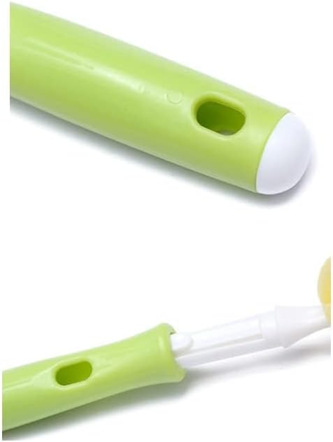 HLLMX 1PCS Baby Bottle Brush The Baby Nipple Brush Cleaning Brush to Replace The Head Sponge Bottle Brush for Washing Green GJ120 GJ120