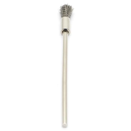 20PCS Wire Brushes with Extended Handle - Metal Rust Removal, Polishing, Cleaning - 6mm Diameter, 3mm Shaft, 100mm Length - Removes Burrs, Dust, and Oxide Layer - Handles Rough Surfaces