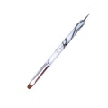 French Nail Brush, YIHUALE 2 Way French Gel Acrylic Nail Art Kolinsky Brush With Dotting Tool for Professional Manicure Cuticle Clean Up Nail Art Design- White And Black (10#, White And Black)