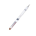 French Nail Brush, YIHUALE 2 Way French Gel Acrylic Nail Art Kolinsky Brush With Dotting Tool for Professional Manicure Cuticle Clean Up Nail Art Design- White And Black (12#, White And Black)