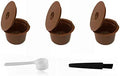 LIGICKY Set of 3 Refillable Coffee Capsules Cup Filter for Caffitaly Coffee Machine Supplies with Spoon and Cleaning Brush.