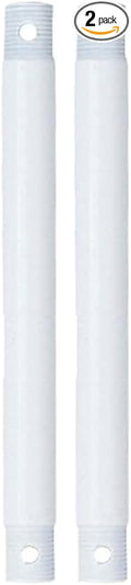 Westinghouse 7724300 Extension Down Rod, 1/2-Inch Id by 24-Inch, White Finish (Pack of 2)