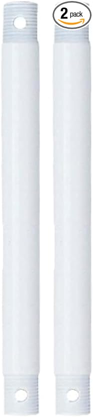 Westinghouse 7724300 Extension Down Rod, 1/2-Inch Id by 24-Inch, White Finish (Pack of 2)