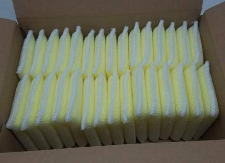 Non Scratch Cleaning Pad Sponge 30 Pack, USA Packaged - Non-Scratch & Safe for All -Surfaces, Dishes, Pots & Pans