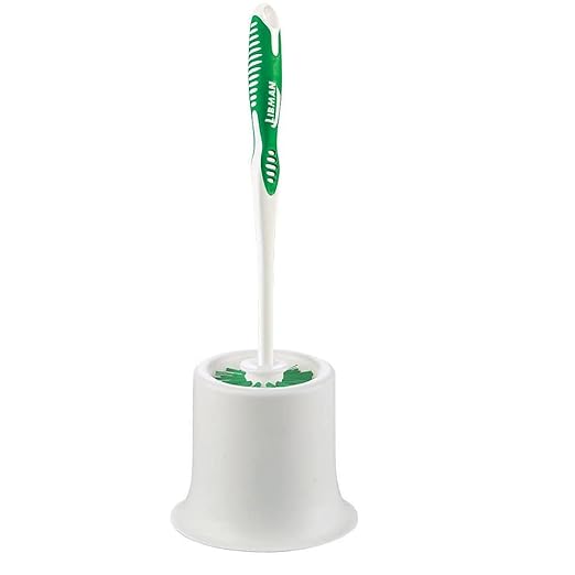Libman Commercial 34 Round Bowl Brush and Open Caddy, Polypropylene, 15" Standing Height, Green and White (Pack of 4)