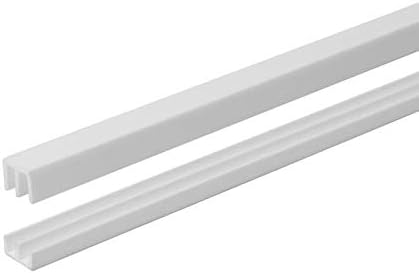 Randall Manufacturing 1/4" Plastic Sliding Door Track (White, 3 FT Long)