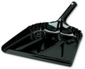 4216 Heavy-Duty Commercial Dust Pan, 16w x 15 1/2d, 20-Gauge Steel, Black