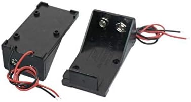 10pcs Two Wire Leads Spring Clip 9V Battery Holder Case Storage Box