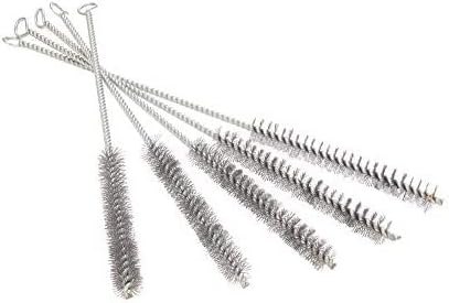 Utoolmart Steel Wire Cleaning Brush, Spiral Power Tube Brush, Steel Wire Tube Brush Cleaning Tool, Tube Bottle Brush, 0.6-inch Diameter 12-inch Length, 5pcs