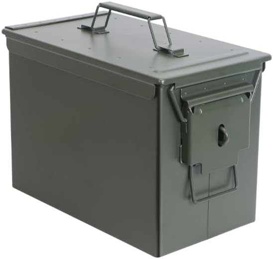 Ammo Can&Ammo Box, Fireproof & Waterproof Metal Storage Box - Perfect for Ammo, Lithium Batteries & RC Car Batteries