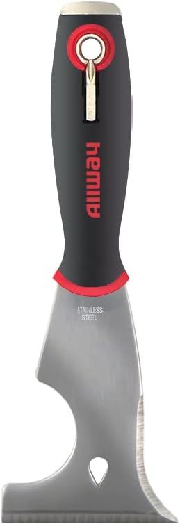 ALLWAY SXG1 8-IN-1 Soft Grip Painter's Multi Tool with Hammer End and Screwdriver Bit