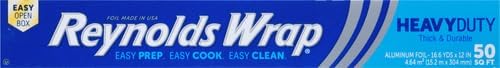 Reynolds Wrap Heavy Duty Aluminum Foil, 50 Square Feet (Packaging May Vary) (Pack of 2)