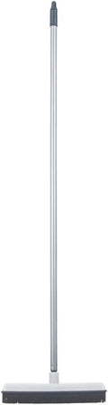 Rubber Bristle Broom for Hardwood Floors, Tiles, Carpets, Wood, and Vinyl Salon Broom, Rubber Squeegee Broom, Rug Broom, Rubber Rake for Human Hair, Pet Hair, Fur, Lint, Liquid, Grey, by Superio