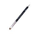 French Nail Brush, YIHUALE 2 Way French Gel Acrylic Nail Art Kolinsky Brush With Dotting Tool for Professional Manicure Cuticle Clean Up Nail Art Design- White And Black (12#, Black and White)