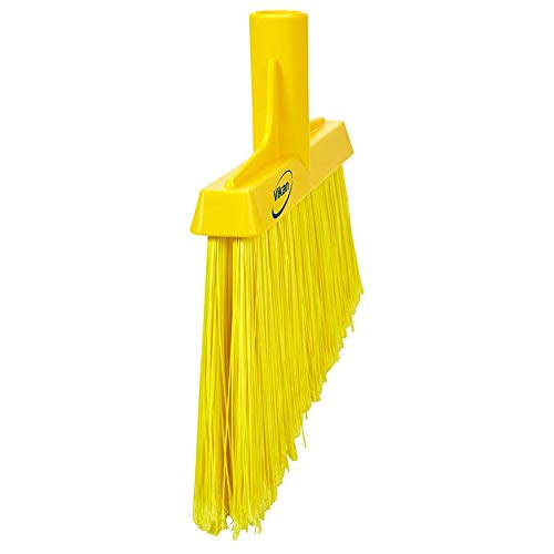 Vikan 29166 Flagged, Soft Angled Broom Yellow