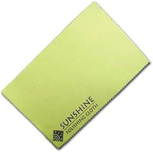 Sunshine Polishing Cloth 5 Pack – Soft Yellow Cloth Cleans Jewelry, Gold, Silver, Brass, Copper and Metals – Leaves A Long-Lasting Luster, No Scratching, Non-Abrasive – 7.5 x 5 Inches