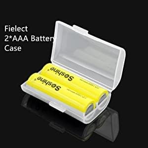 Fielect 8 x 18650 Battery Storage Case Holder Organizer Box Transparent