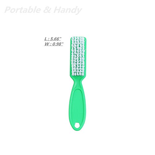 10 Pcs Handle Grip Cleaning Brushes, Hand Fingernail Nail Scrub Manicure Brush Pedicure Brush, Use for Toe and Nails Cleaning (5 Colors)