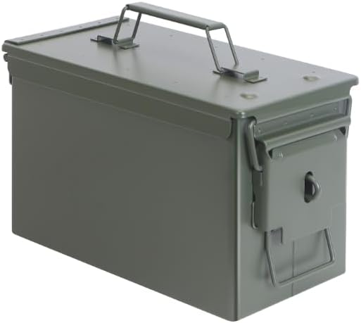 Ammo Can&Ammo Box, Fireproof & Waterproof Metal Storage Box - Perfect for Ammo, Lithium Batteries & RC Car Batteries