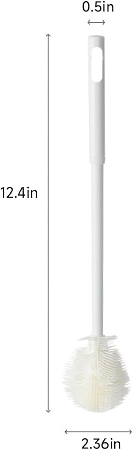 Folded Soft Bristle 360 ° Silicone Cup Brush Water Bottle Cleaner with Long Handle, Cover Narrow Neck Container Brush Cup (3pcs)