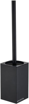 Toilet Bowl Cleaners Brush and Holder KWQKEM Freestanding Toilet Brush and Holder Set Modern with Lid 304 Stainless Steel (Matte Black)