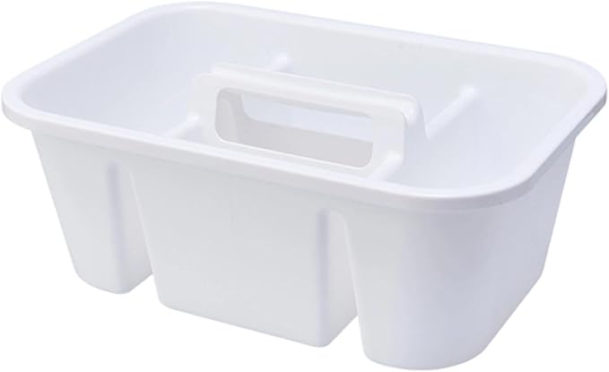 Cleaning Tool Carry Case Tool Collection Lightweight Home Use Compartments Storage, White