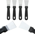 4 Pack Grill Scraper - Small Metal Grill Scraper Tool for Outdoor BBQ Stiff Grill Pan Cleaning Scraper Spatula - No need to change Flexible Blades