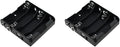 HAHIYO 9V Battery Holder with Standard Snap Connector Sturdy Accommodated Slot Well Conducting Contact Springs Durable Plastic Batteries Case Box 2 PCS for Wall Clocks Ham Radio RC Toys