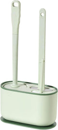 Plastic Toilet Brush Set, Strawberry Green, Bathroom Accessories, Includes 2 Toilet Brushes & Holder
