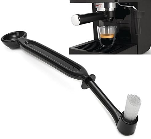 Coffee Machine Brush Cleaner Nylon Espresso Machine Brush Grinder Brush Coffee Cleaning Tool with Spoon (Pack of 2)
