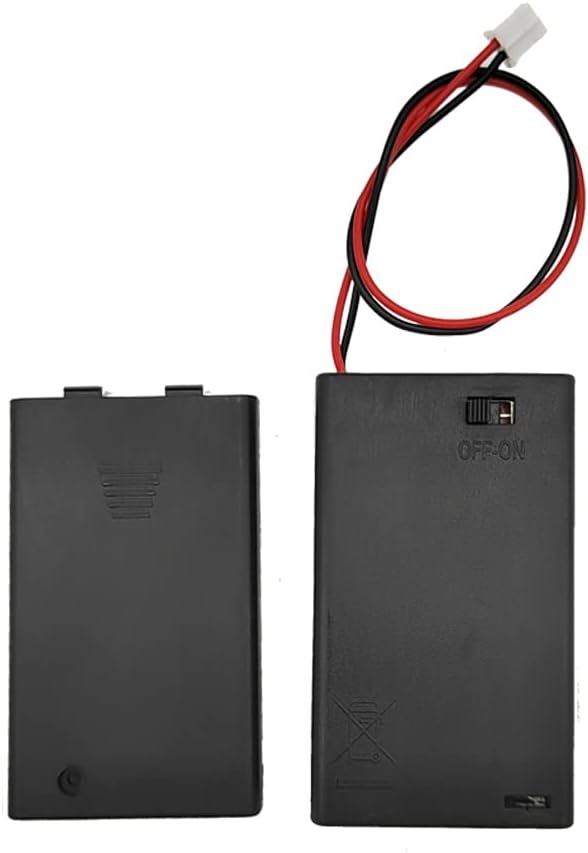 ShangHJ 3 Cell AAA Battery Holder Case Cover Storage Box with ON/Off Switch PH2.0 JST Connector Male 15cm Cable 3.3-4.5V (Pack of 6 Pieces)
