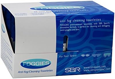 Foggies Anti-Fog Towelettes 6-Pack | 2-in-1 Lens Cleaner & Anti-Fog Wipe | Cleans and Defogs Goggles, Glasses & Masks | Reusable Wipes for Swim, Scuba & Sports Lens