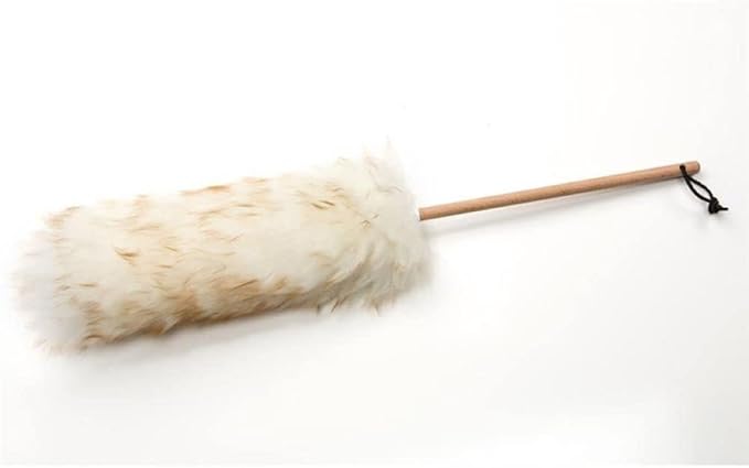 Wool Shop Lamb's Wool Lanolin Dusters Basic Kit of 2 Sizes 10 in and 24 in Hardwood Handle
