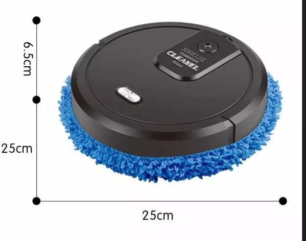 Smart Dust Auto Sweeper,Wet and Dry Mopping Sweeping Robot Auto Cleaner Floor Washing Wiping Machine,360° Full-Surround Wipe,Single Sweeping Area of 645.83ft². (Black)