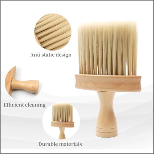 Instrument Dusting Brush, Double Sided Wooden Cleaner Soft for Keyboards Pianos Synthesizers
