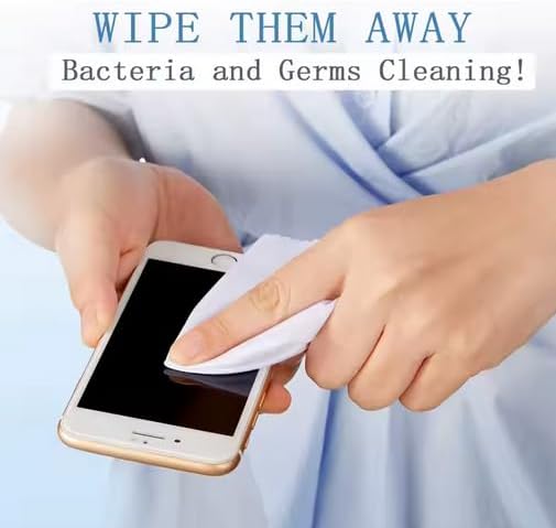 10 Pack Microfiber Lens Cleaning Cloth, 6x7 Lint Free Cloth for Eyeglasses, Camera Lens, Cell Phones, LCD Screens, Computers, CD DVD, Eyeglasses and Other Delicate Surfaces