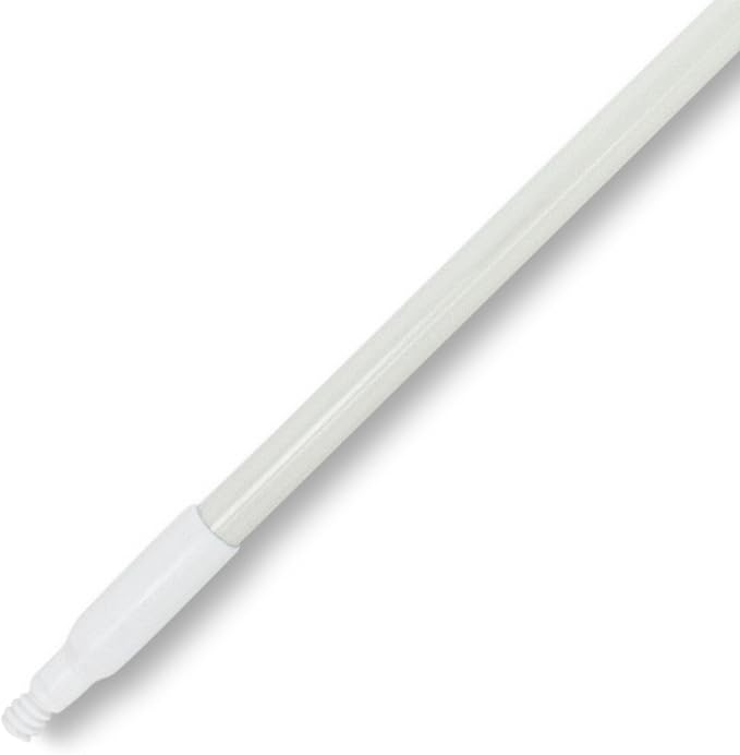 SPARTA Fiberglass Broomstick Replacement Broom Handle with Acme Threaded Tip for Industrial Cleaning Tools, Fiberglass, 60 Inches, White, (Pack of 12)