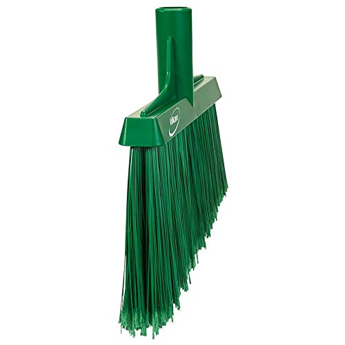 Vikan 29162 Flagged, Soft Angled Broom Green