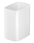 Cesun Small Bathroom Trash Can, 3.4 Gallon Metal Garbage Can, Slim Stainless Steel Waste Basket for Dorm, Bedroom, Office, Toilet, Near Desk, Under Sink (White)