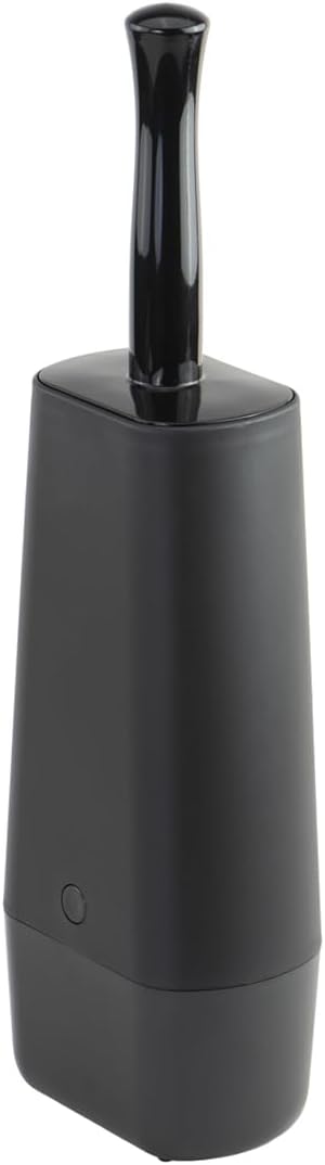 Casabella Hygienic Toilet Bowl Brush with Caddy, Black