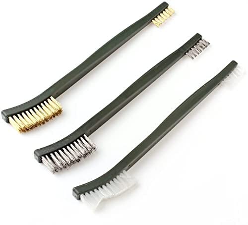 OriGlam Mini Wire Brush Set, Paint and Dirt Remover, Cleaning Welding Slag and Rust, Handy Steel / Nylon / Brass Brush Suitable for Cleaning Paint / Dirt (3)