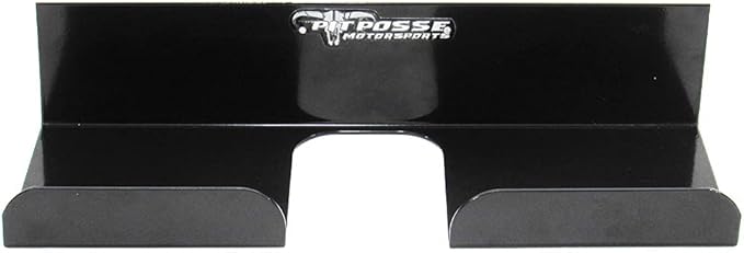 Pit Posse 607BK Push Broom Hanger Rack Holder Garage Storage Organizer-Made in USA- Enclosed Cargo Race Car Trailer Automotive Shop Accessory Aluminum (Black)- Toy Hauler, 5th Wheel, Snowmobile